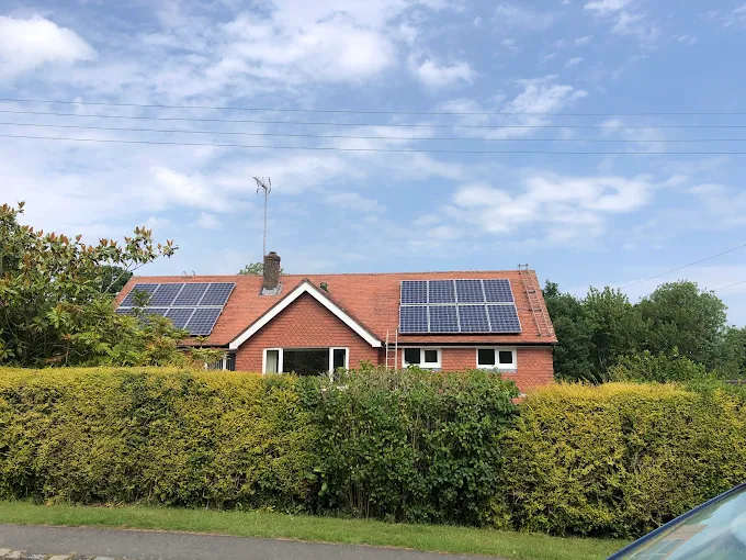 Solar panel installation on a Sussex bungalow